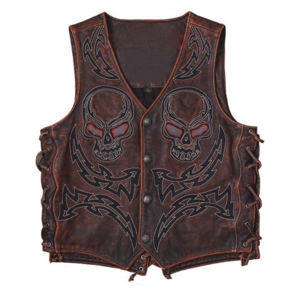 Vintage Brown Genuine Leather Vest