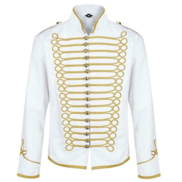 White Hussar Military Parade Jacket