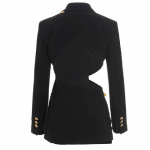 Women’s-Cutout-Single-Breasted-Blazer
