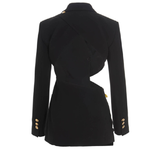 Back Women's Cutout Single Breasted Blazer