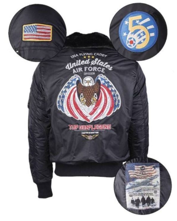 AIR FORCE FLIGHT JACKET - "TOP GUN" - MIL-TEC® - BLACK
