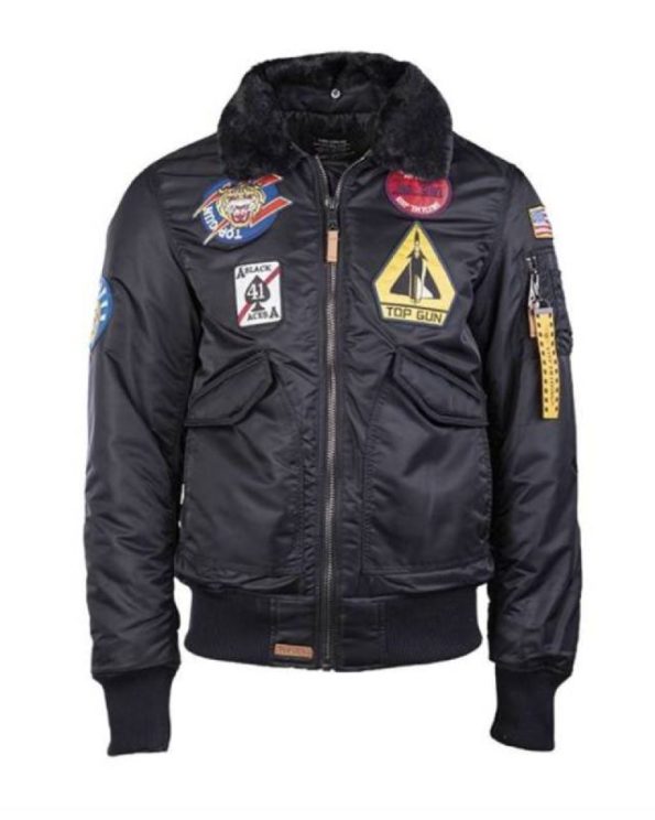 AIR FORCE FLIGHT JACKET - "TOP GUN" - MIL-TEC® - BLACK
