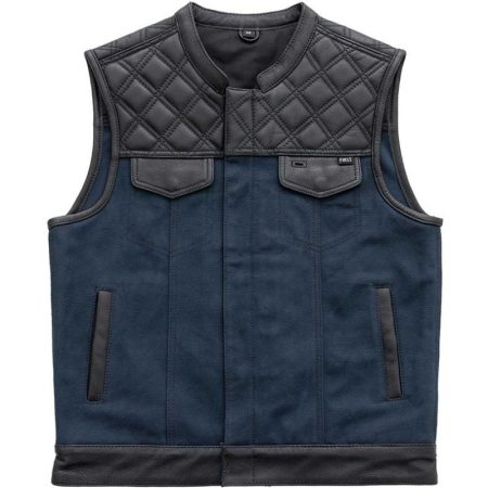 First Mfg Mens Hunt Club Diamond Quilt Blue Vest