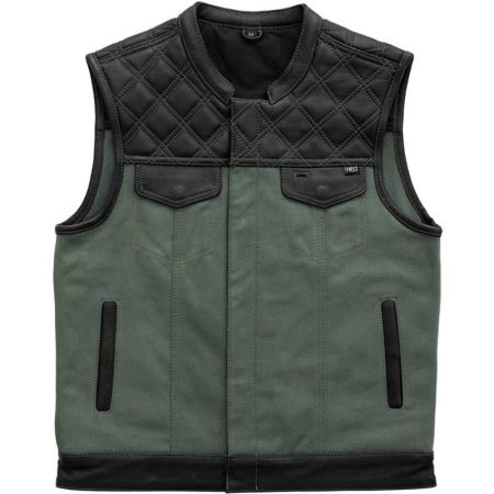 First Mfg Mens Hunt Club Diamond Quilt Green Vest