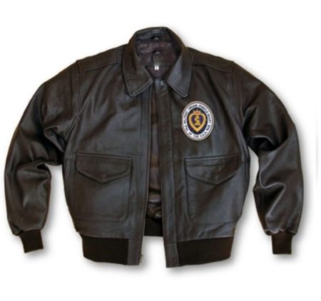 Purple Heart Patch Modern A-2 Flight Leather Jacket