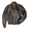 WWII Horsehide Leather A-2 Bomber black leathher Jacket