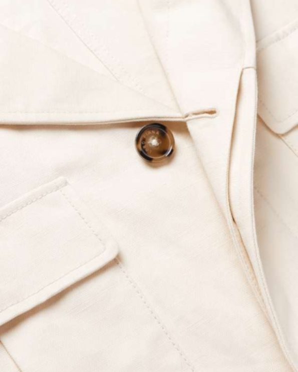 Mojave Camp-Collar Cotton and Linen-Blend Field Jacket