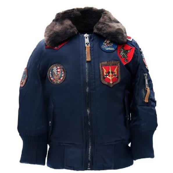 Kids B-15 Navy-Blue Bomber Jacket