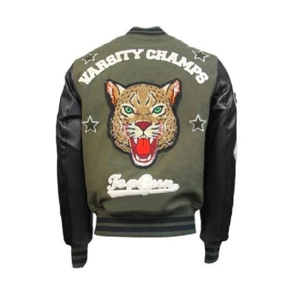 Leopard Olive Wool-Jacket