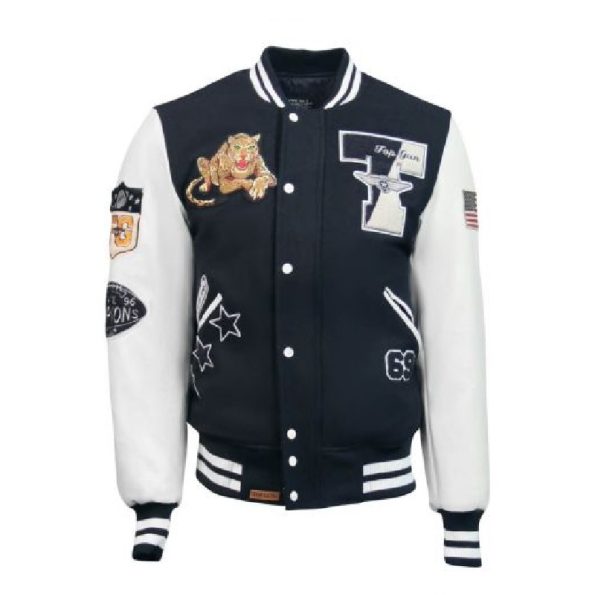 Leopard Wool-PU Jacket