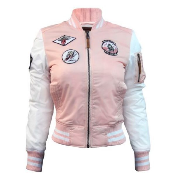 Miss Top Gun Color Block Light Pink MA-1 Jacket