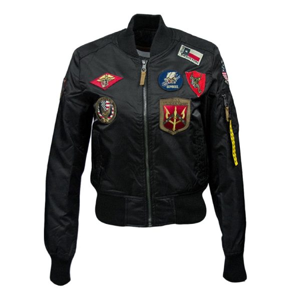 Miss Top Gun MA-1 Black Bomber Jacket