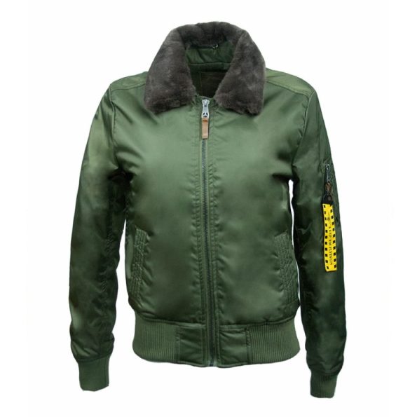 Miss Top Gun MA-1 Olive Bomber Jacket