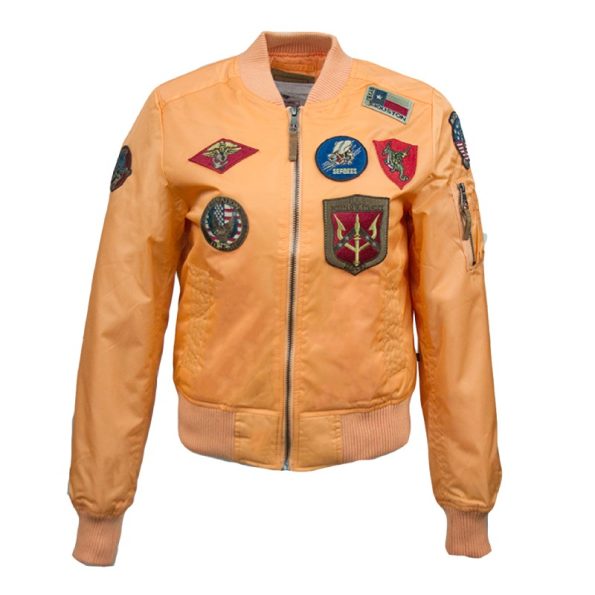 Miss Top Gun MA-1 Salmon Bomber Jacket