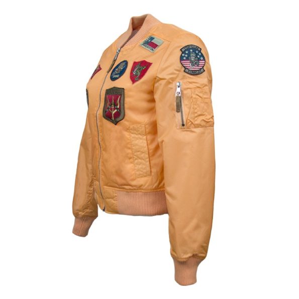 Miss Top Gun MA1 Salmon Bomber Jacket