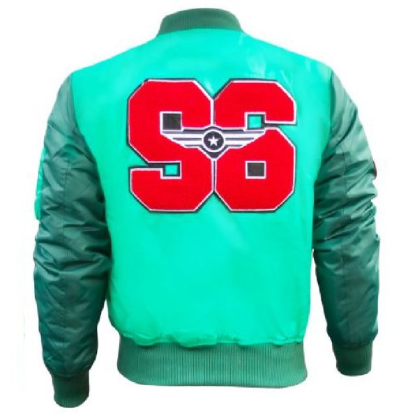 Top Gun Stadium Green Varsity Jacket