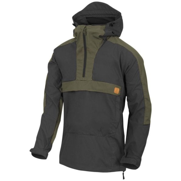 Woodsman Anorak Black andTaiga Green Jacket