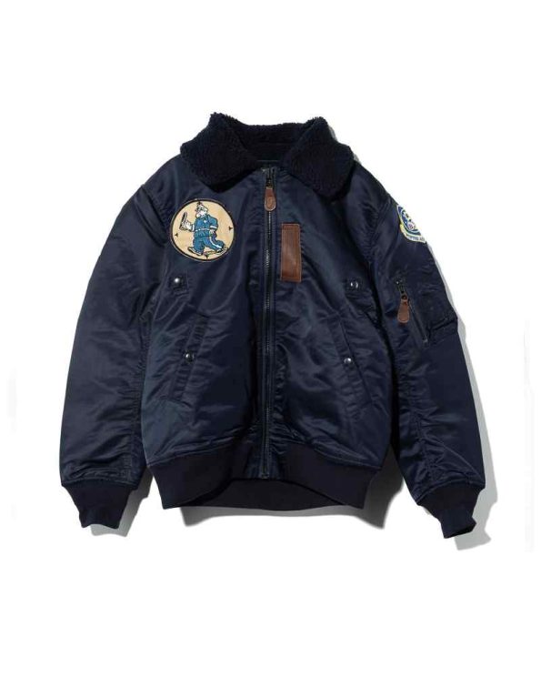 Custom 30 Bomb Embroidery Blue Jacket