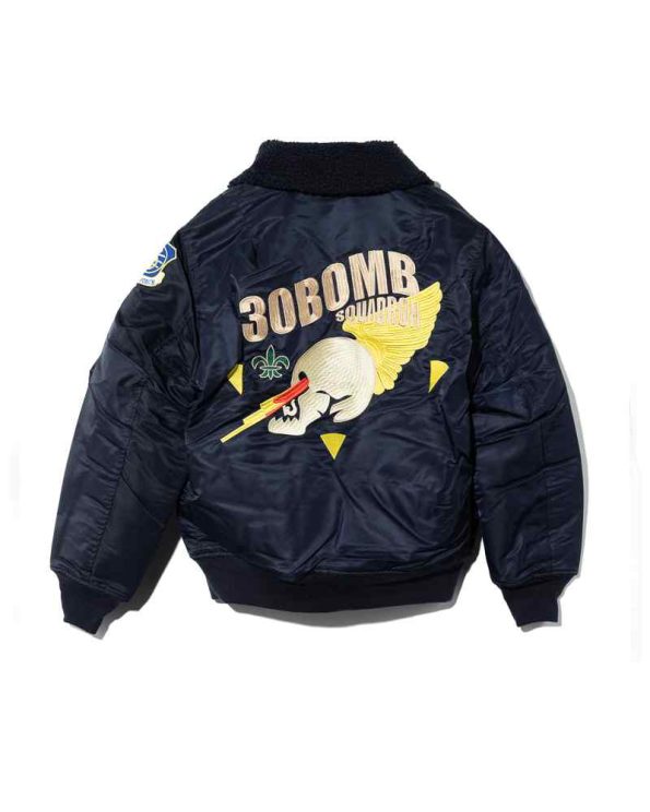 Custom 30 Bomb Embroidery Blue Jacket