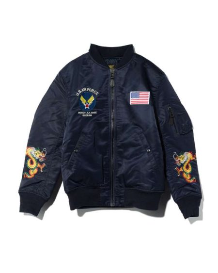 Custom MA-1 USAF Embroidery Blue Jacket