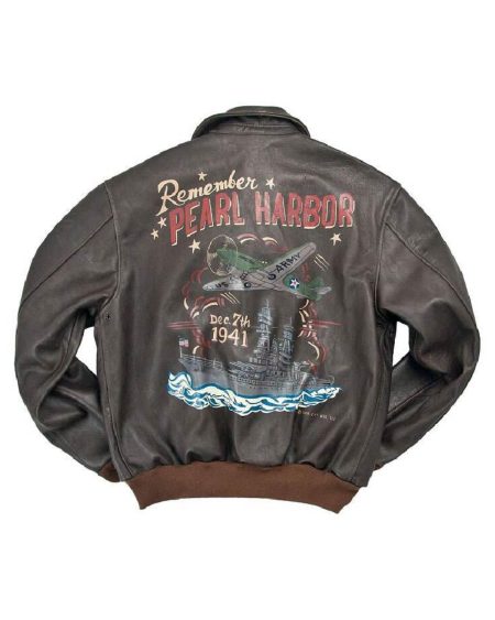 Cockpit USA Remember Pearl Harbor A-2 Leather Jacket