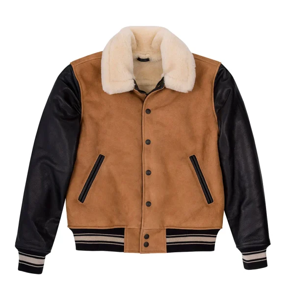 The Pro Shearling Suede Leather Varsity Jacket