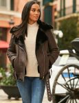 Faux Shearling Aviator Jacket