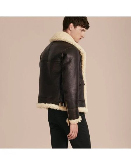 Burberry Men's Shearling Aviator Jacket
