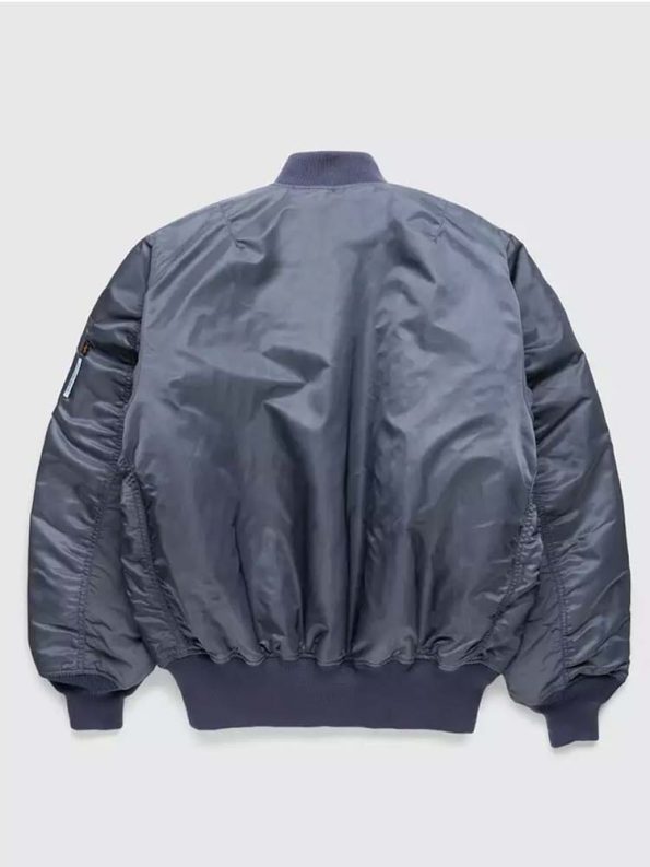 Alpha X Highsnobiety Ma-1 Navy Blue Bomber Jacket.