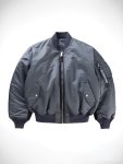 Alpha X Highsnobiety Ma-1 Navy Blue Bomber Jacket