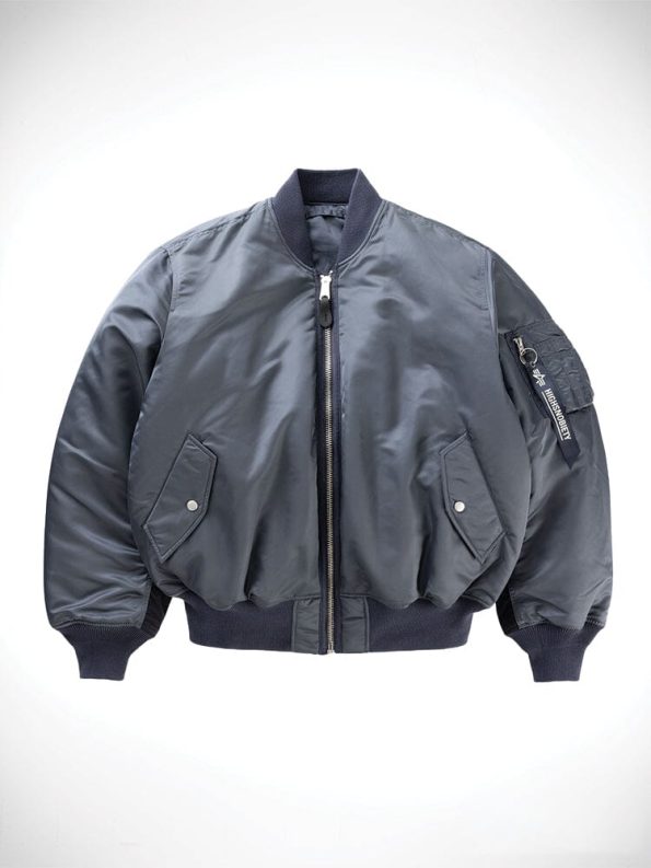 Alpha X Highsnobiety Ma-1 Navy Blue Bomber Jacket