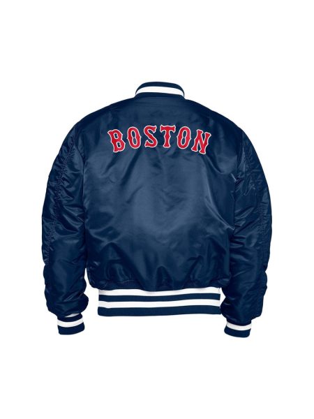 Boston Red Sox X Alpha X New Era Ma-1 Blue Bomber Jacket.