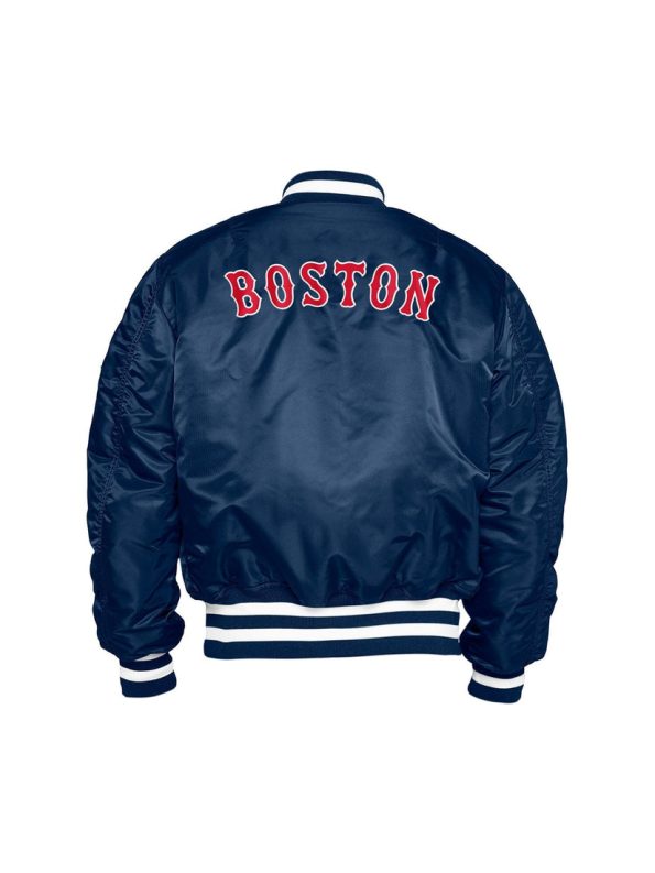 Boston Red Sox X Alpha X New Era Ma-1 Blue Bomber Jacket.