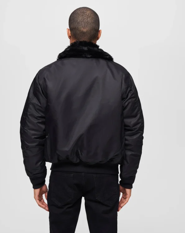 Brandit Ma2 Bomber Black Fur Collar Jacket.