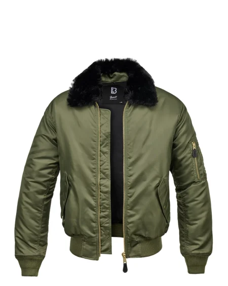 Brandit Ma2 Bomber Olive Green Fur Collar Jacket
