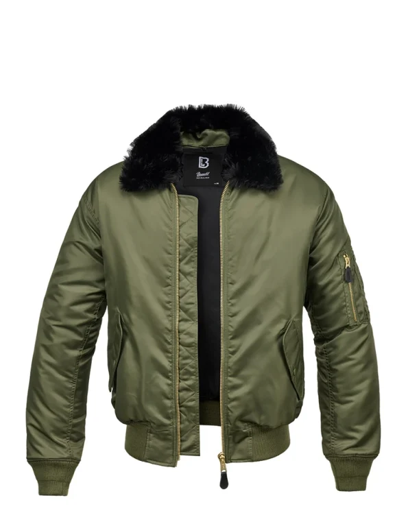 Brandit Ma2 Bomber Olive Green Fur Collar Jacket