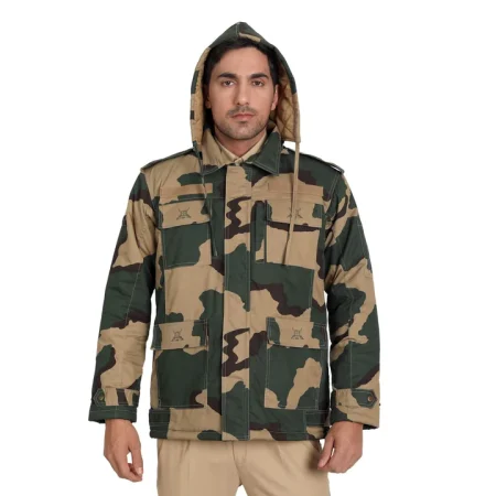 Bsf Uniform Camo Polyester Hooded Jacket.