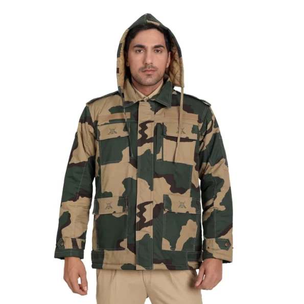 Bsf Uniform Camo Polyester Hooded Jacket.