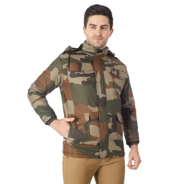 Burdy Men Multicolor Solid Polyester Bomber Jacket.