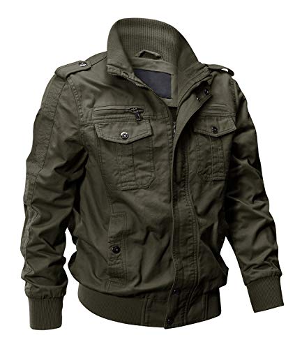 Eklentson Military Green Bomber Jacket