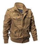 Eklentson Windbreaker Khaki Military Jacket