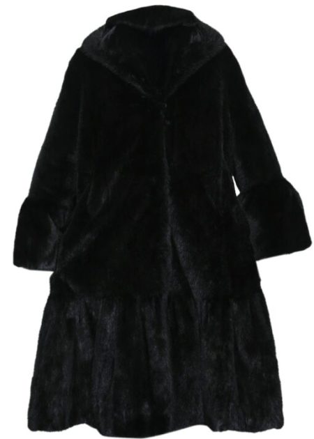 Handmade Women’s Real BlackTrench Coat
