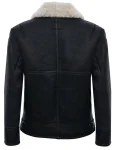 Hartland B-3 WW2 Leather Sheepskin Jacket With White Fur