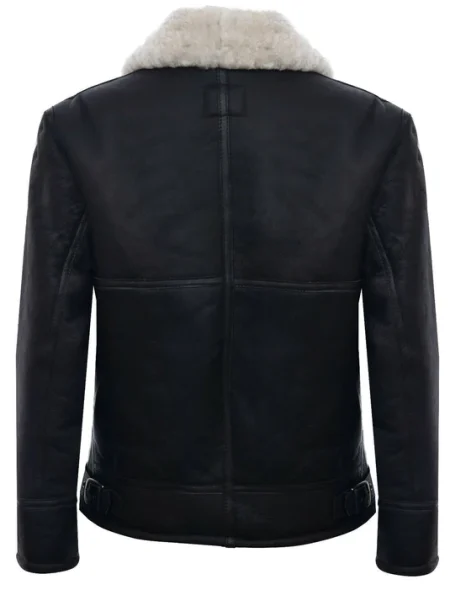 Hartland B-3 WW2 Leather Sheepskin Jacket With White Fur.