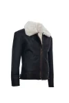 Hartland B-3 WW2 Leather Sheepskin Jacket With White Fur