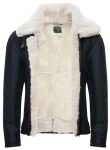 Hartland B-3 WW2 Leather Sheepskin Jacket With White Fur