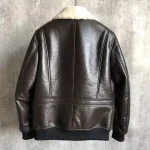 Jonathan Brown Shearling Fur G-1 Bomber Leather Jacket