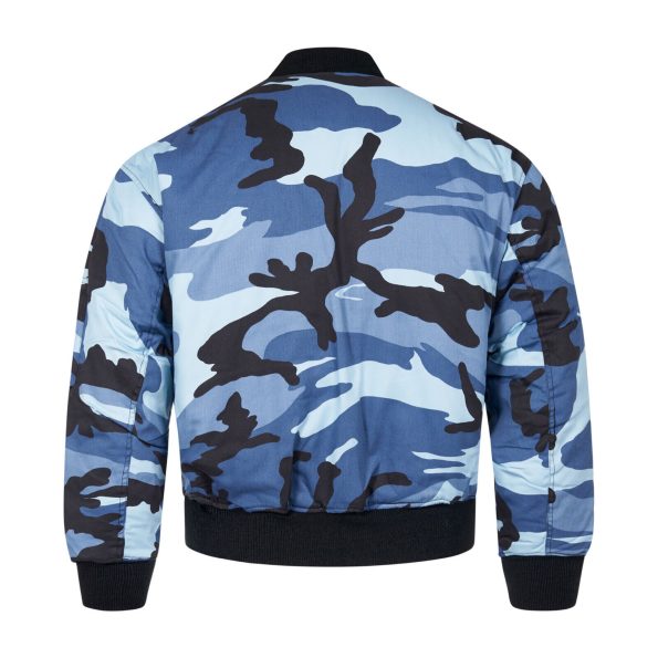Ma-1 Flight Pilot Us Air Force Military Style Padded Blue Bomber Jacket.