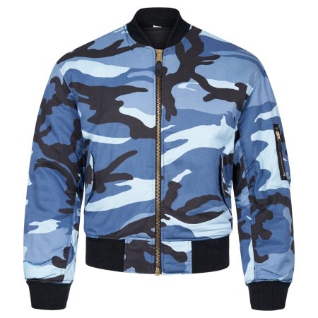 Ma-1 Flight Pilot Us Air Force Military Style Padded Blue Bomber Jacket