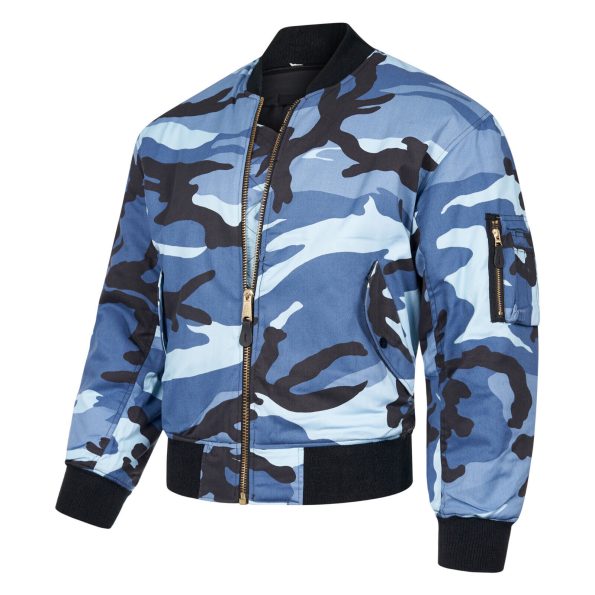 Ma-1 Flight Pilot Us Air Force Military Style Padded Blue Jacket.